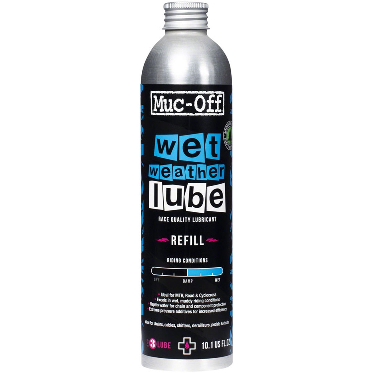 Bio Wet Bike Chain Lube - Bio Wet Bike Chain Lube - 300ml, Aluminum Refill Bottle