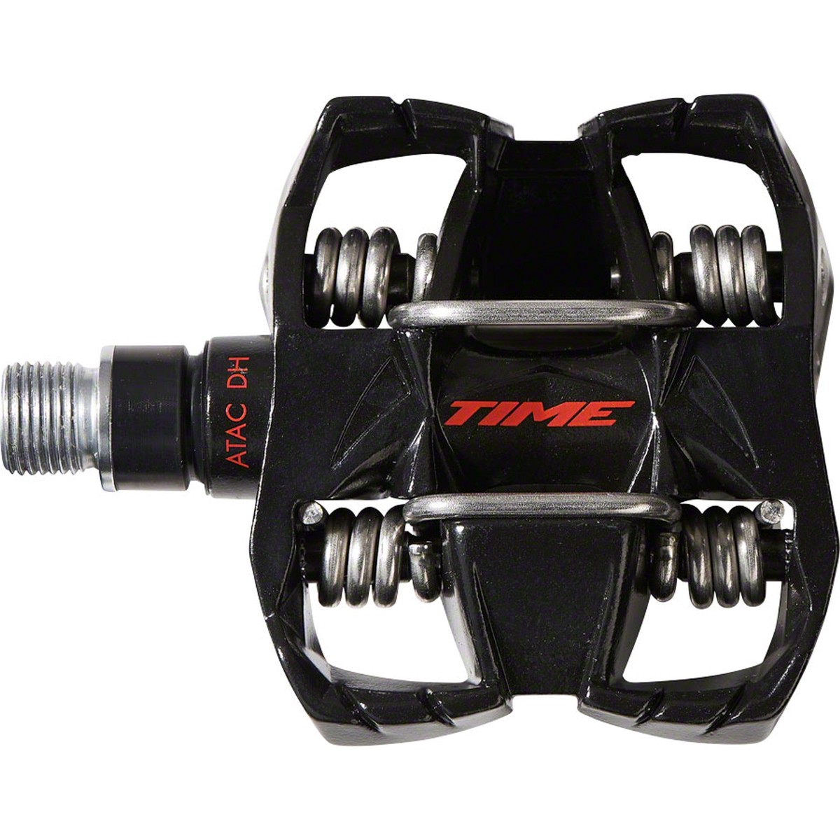 ATAC DH 4 Pedals - Dual Sided Clipless with Platform, Aluminum, 9/16", Black/Red