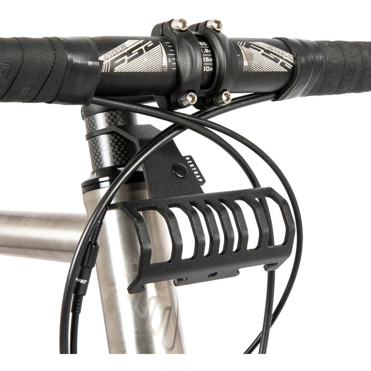 Bumper Bar Bag/Accessory Mount - Fits 1-1/8" Threadless Steerer Tubes, Black