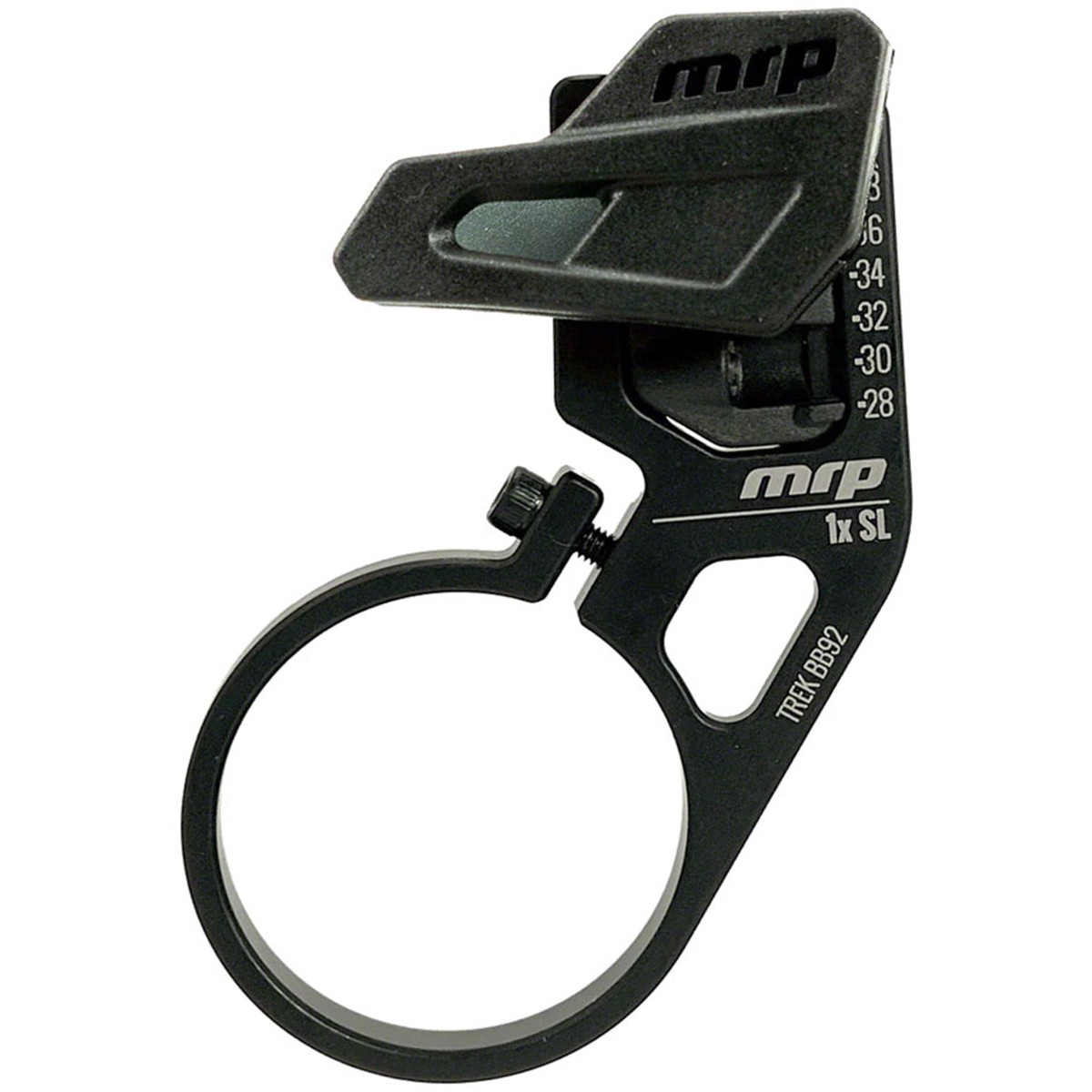1x SL Chainguide - 1x SL Chainguide - 30-36t, Trek BB992 Clamp-On Mount, Aluminum Backplate, Model and MY Specific