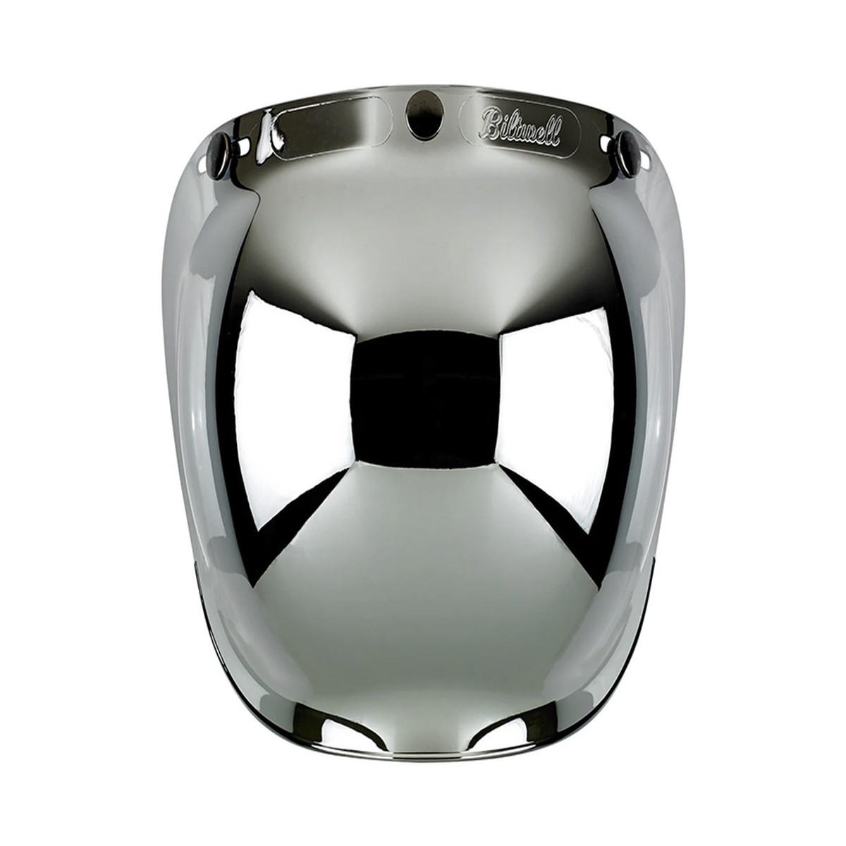Bubble Shield Visor  Chrome Mirror. Fits Gringo Helmets & Most Helmets With 3 Studs Along The Top  Biltwell Helmets