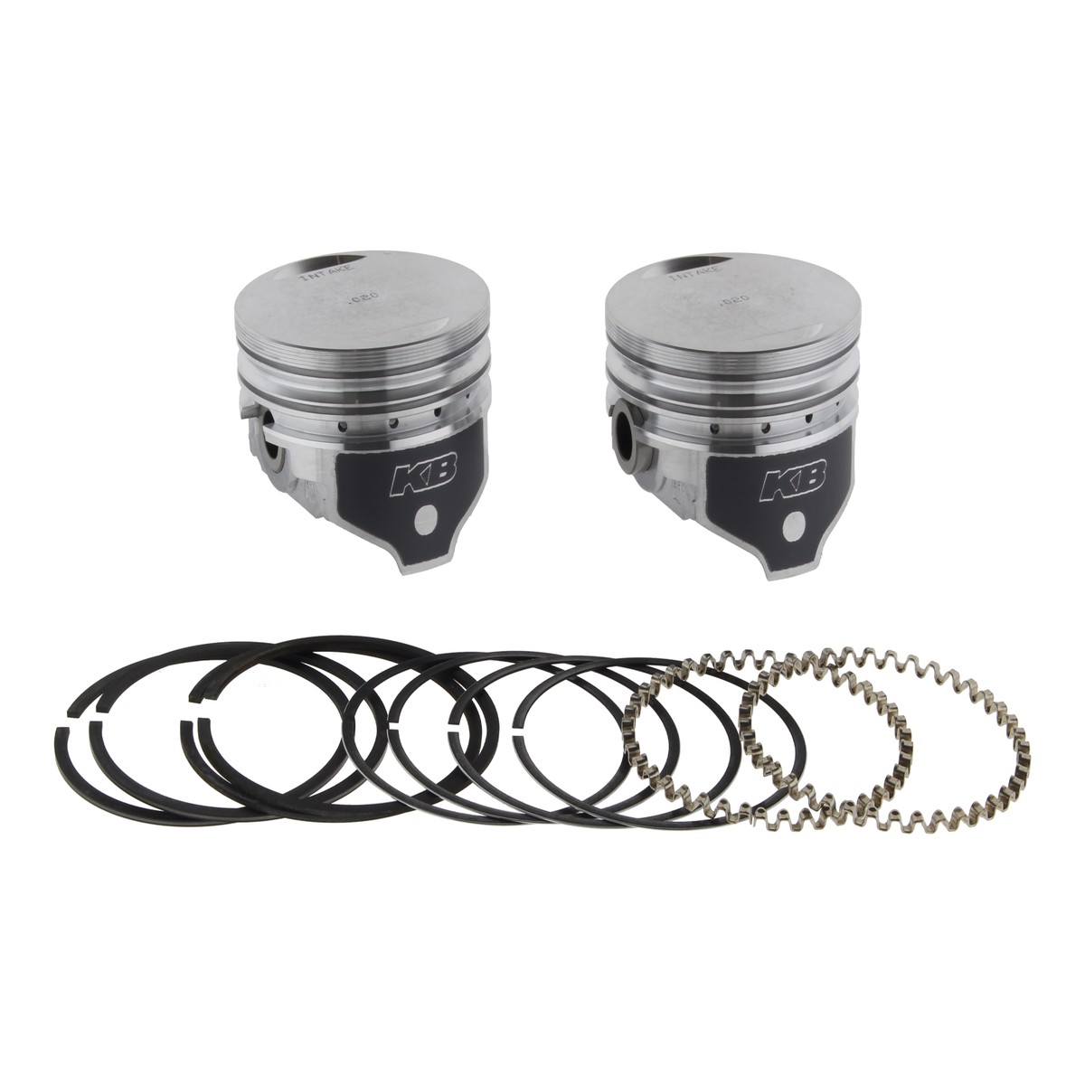 +.020in. Flat Top Pistons with 9.0:1 Compression Ratio. Fits Sportster 1986-2021 with 1200cc Engine & Sportster 1986-1987 with 1100cc Engine.  Keith Black Pistons