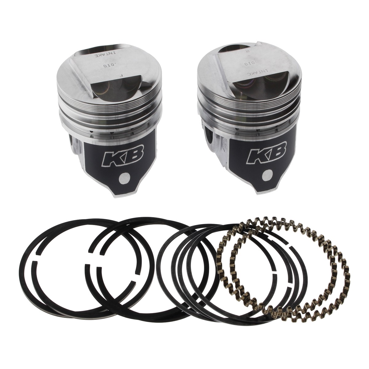 +.010in. Dome Top Pistons with 10.5:1 Compression Ratio. Fits Big Twin 1984-1999 with Evo Engine.  Keith Black Pistons
