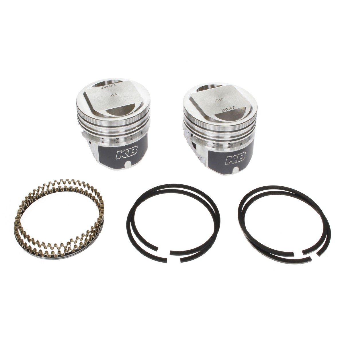+.010in. Dome Top Pistons with 10.5:1 Compression Ratio. Fits Twin Cam 1999-2006 with Big Bore 88ci to 95ci Conversion.  Keith Black Pistons