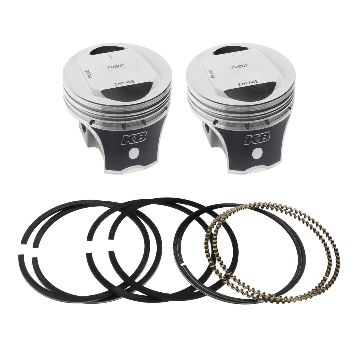 +.010in. Dome Top Pistons with 10.5:1 Compression Ratio. Fits Twin Cam 2007-2017 with 103ci Engine & Big Bore 96ci to 103ci Conversion.  Keith Black Pistons