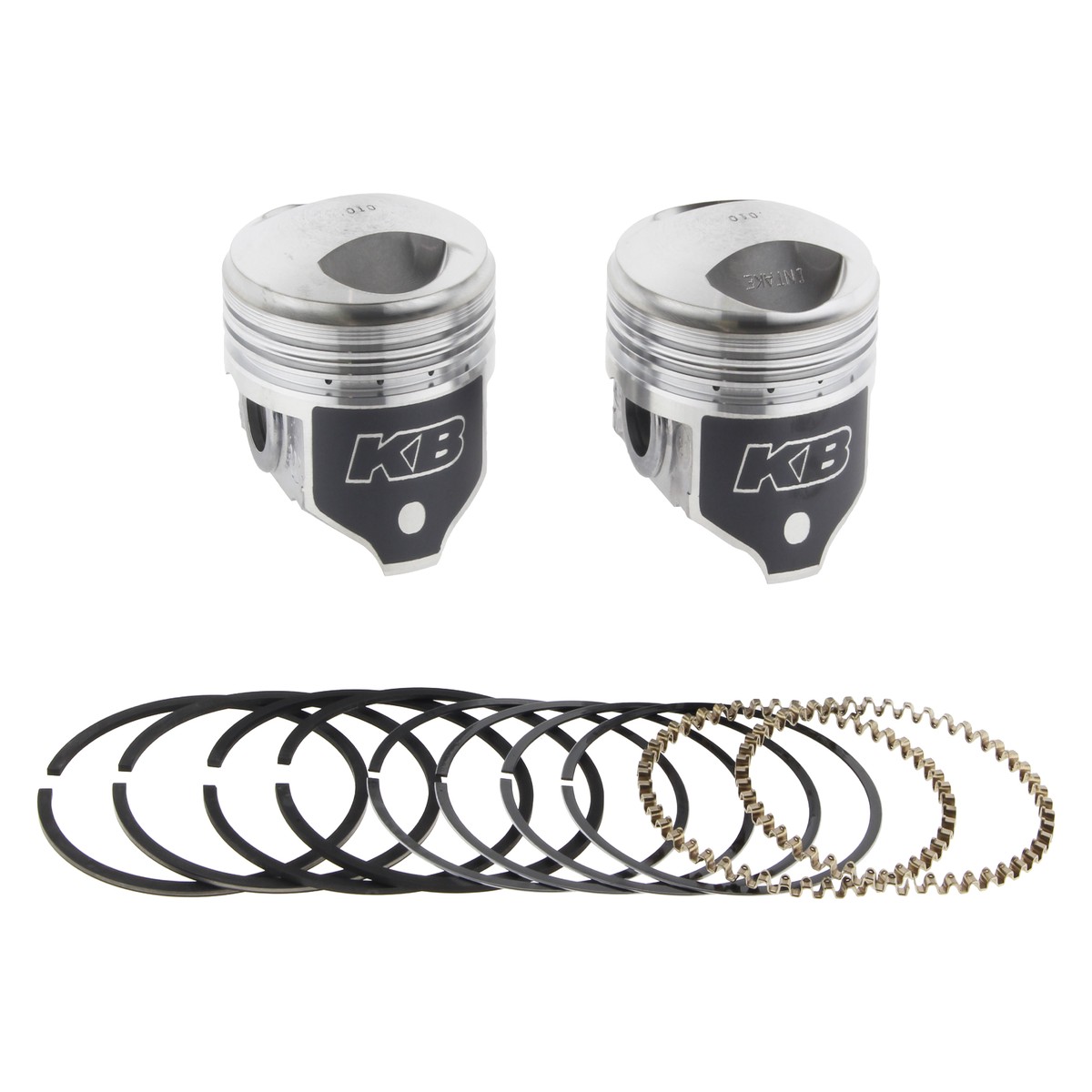 +.010in. Dome Top Pistons with 8.3:1 Compression Ratio. Fits Big Twin 1978-1984 with 1340cc Shovel Engine.  Keith Black Pistons
