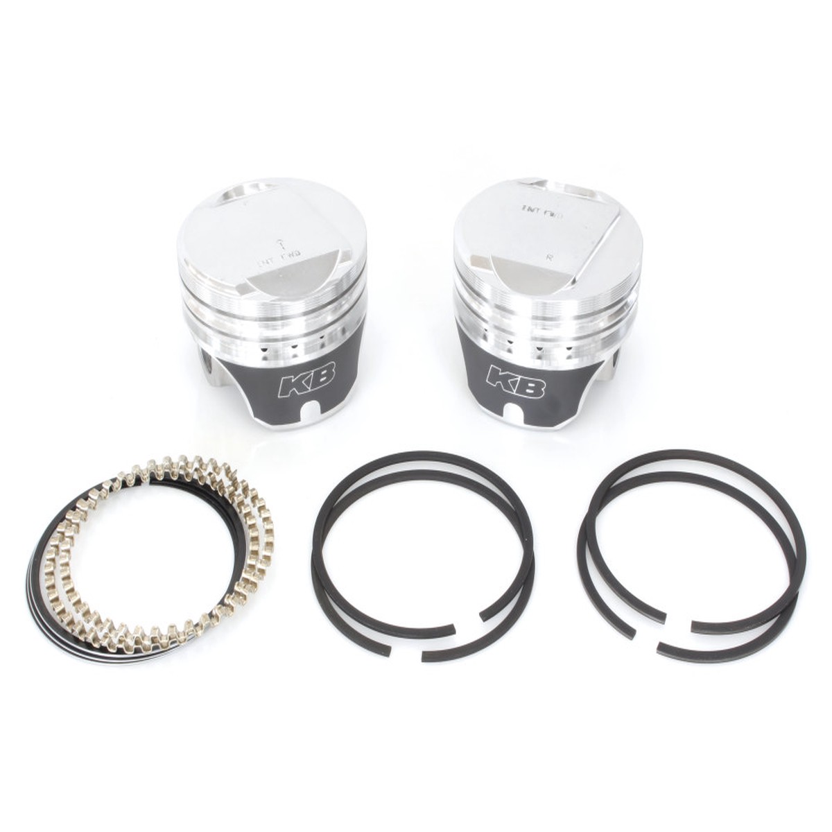 +.010in. Dome Top Pistons with 9.5:1 Compression Ratio. Fits Big Twin 1984-1999.  Keith Black Pistons
