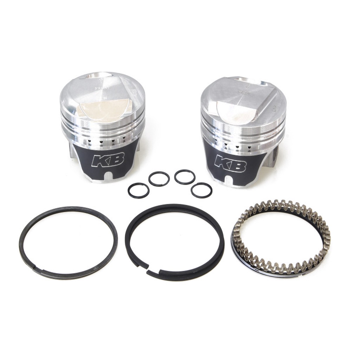 +.020in. Dome Top Pistons with 10.5:1 Compression Ratio. Fits Big Twin 1984-1999.  Keith Black Pistons