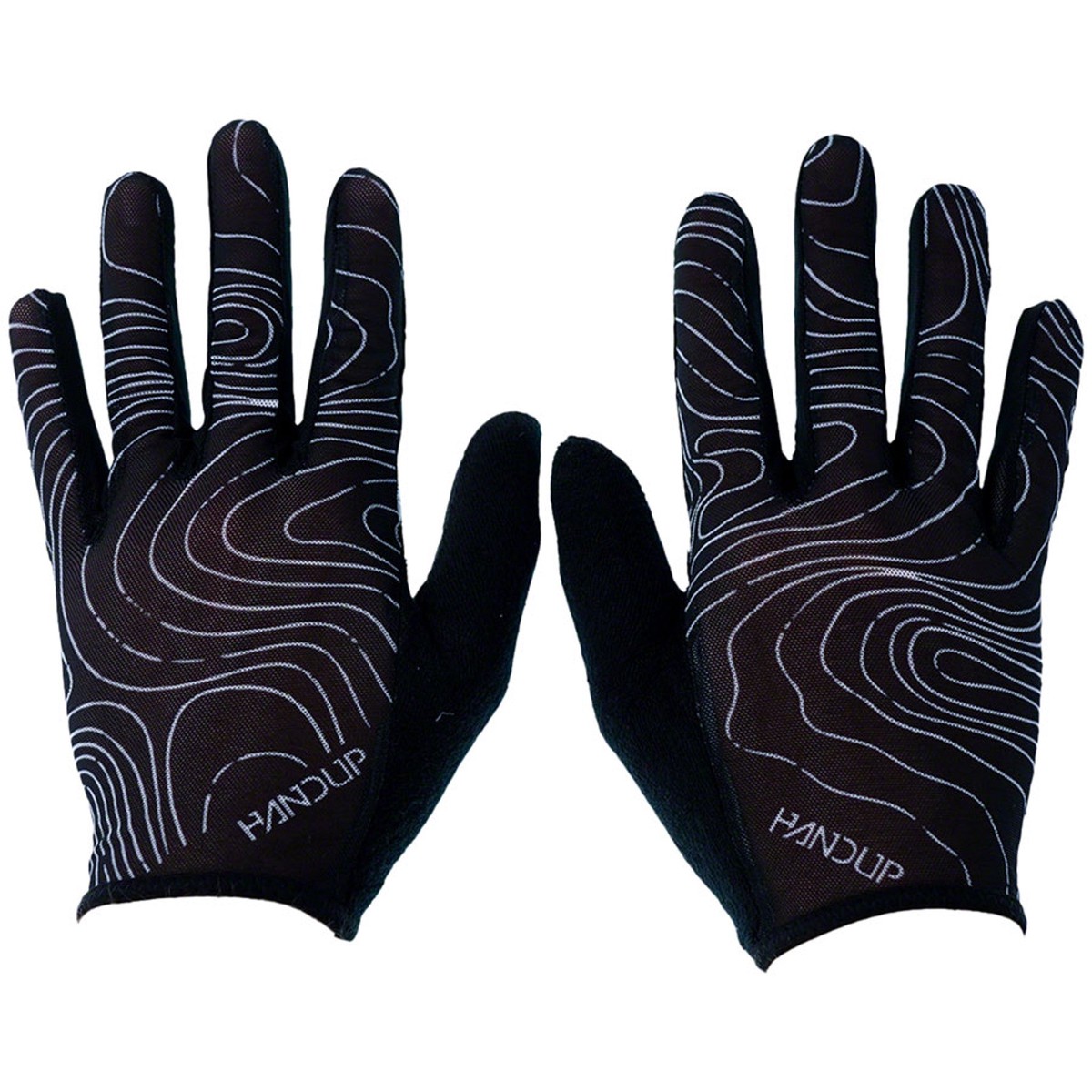Vented Gloves - Topo Map Black - X-Small